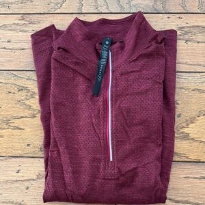 Lululemon Maroon Active Quarter-Zip Pullover